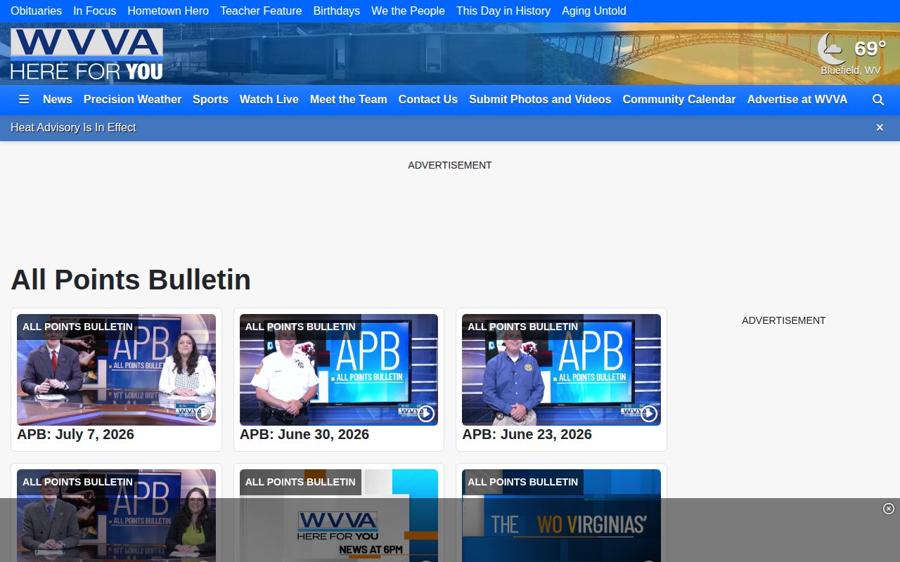 WVVA regional crime and wanted-person video source for Buchanan County news context